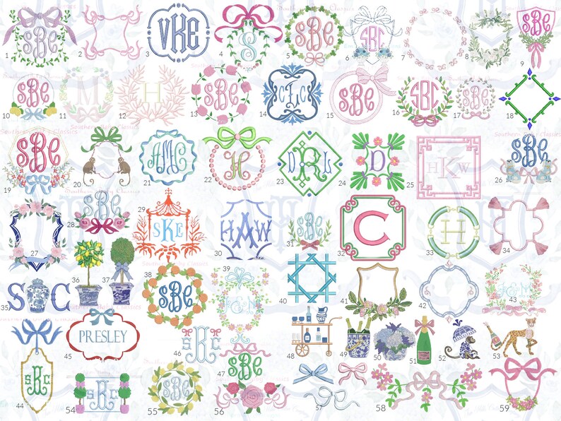 Monogrammerad påskkorgsrosett, personlig påskkorgsskärp, broderad kaninkorgsrosett, monogrammerad seersucker-påskrosett bild 8