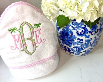 Toalha de banho com capuz e monograma | Presente personalizado para menina | Presente para recém-nascido | Presente para chá de bebê | Presente personalizado para menino | Toalha de banho para bebê