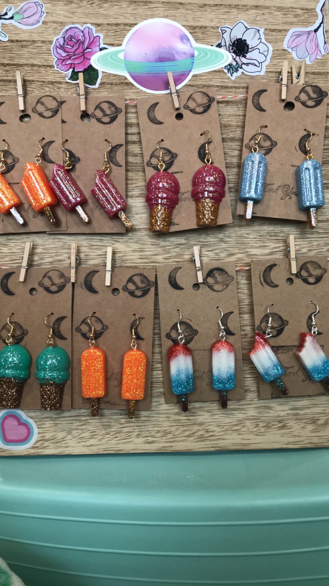 Resin popsicle earrings Etsy
