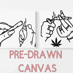 Pre-drawn Canvas Part 1:paint N Sip at Home, Valentine's Day, Date Night,  Couples, Activity, Anniversary, Birthday, Celebration, Girls Night 