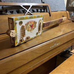 3 String Acoustic Electric Cigar Box Guitar