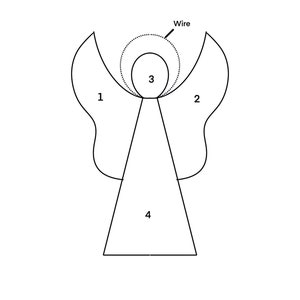 Modèle simple en vitrail représentant un ange, une décoration de Noël pour toute l'année