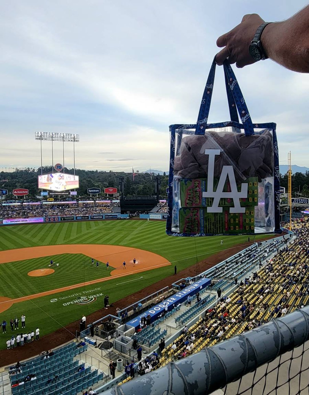 1 Los Angeles Dodgers Logo Clear Zippered Stadium Security Tote Bag with  Handles