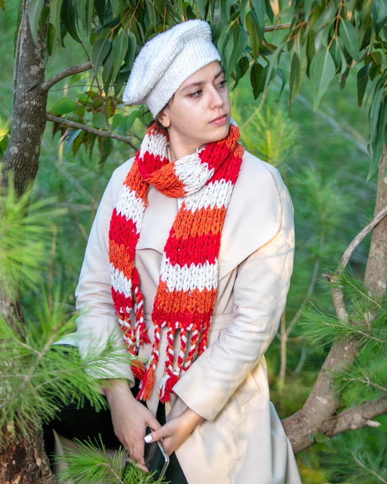 Boho scarf Wool scarf Handwoven scarf scarfs for women, Winter scarf women, Moroccan scarf, Berber scarf image 3