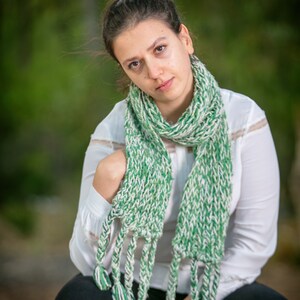 Boho scarf Wool scarf Handwoven scarf scarfs for women, Winter scarf women, Moroccan scarf, Berber scarf Green