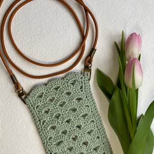 Phone Bag / Small Bag / Hand crocheted / Handmade / Cotton Yarn / Cotton Bag / Crocheted Bag / Glasses Bag / MakeUp Bag / Credit Card Bag /