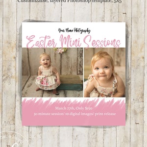 Photography Marketing Board, Mini Session Template, Photoshop, Social Media, Advertisement, Photographer