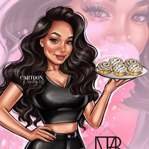 Custom Diner Restaurant Logo Design, Chef or Business Owner Cartoon Avatar, Custom Food Industry Chef Cook Bakery Owner Cartoon Logo Design