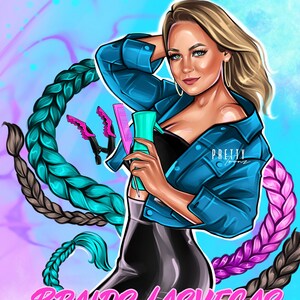 Diseño de logotipo de empresa de belleza personalizado, maquillador, peluquería, técnico de uñas o pestañas, logotipo personalizado, avatar de retrato a partir de foto, logotipo de dibujos animados