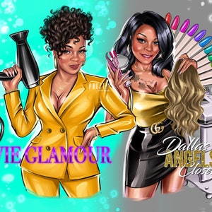 Diseño de logotipo de empresa de belleza personalizado, maquillador, peluquería, técnico de uñas o pestañas, logotipo personalizado, avatar de retrato a partir de foto, logotipo de dibujos animados