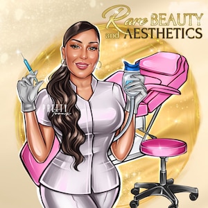 Retrato de logotipo de empresa, ilustración realista digital, logotipo de personaje, diseño de logotipo de empresa de belleza, logotipo de caricatura personalizado para empresa