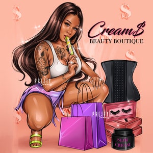 Logotipo de mujer de negocios personalizado, logotipo de retrato de dibujos animados de mujer de negocios personalizado a partir de una foto, logotipo de peluquero, maquillador, florista y técnico de uñas