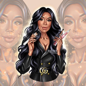 Custom Beauty Business Logo Design, Makeup Artist Hair Salon Nail or Lash Technician Custom Logo Portrait Avatar from Photo, Cartoon Logo