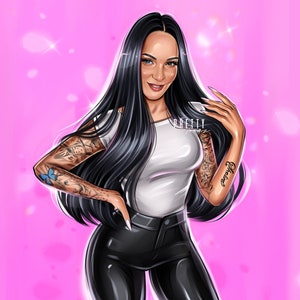 Benutzerdefiniertes Schönheits-Business-Logo-Design, Make-up-Künstler-Friseursalon-Nagel- oder Lash-Techniker-Benutzerdefiniertes Logo-Porträt-Avatar vom Foto, Karikatur-Logo