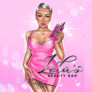 Logotipo de Lash Tech, logotipo personalizado de pequeña empresa, logotipo de artista de maquillaje, logotipo de moda