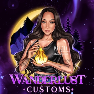 Diseño de logotipo de empresa de belleza, retrato de logotipo de empresa, ilustración realista digital, logotipo de personaje, logotipo de caricatura personalizado para empresa