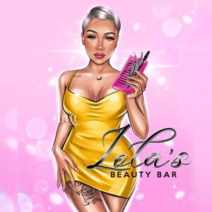 Logotipo de Lash Tech, logotipo personalizado de pequeña empresa, logotipo de artista de maquillaje, logotipo de moda