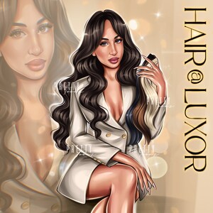 Diseño de logotipo de empresa de belleza personalizado, maquillador, peluquería, técnico de uñas o pestañas, logotipo personalizado, avatar de retrato a partir de foto, logotipo de dibujos animados