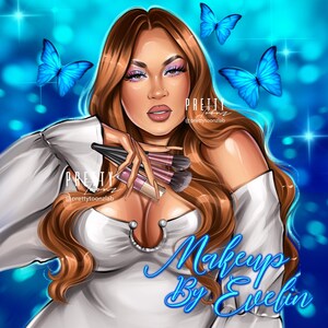 Custom Beauty Business Logo Design, Makeup Artist Hair Salon Nail or Lash Technician Custom Logo Portrait Avatar from Photo, Cartoon Logo