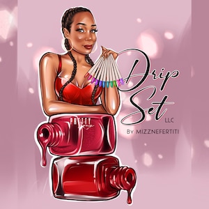 Diseño de logotipo de artista de uñas, retrato personalizado de técnico de uñas a partir de foto, avatar de retrato de artista de uñas de dibujos animados, logotipo de salón de uñas con ilustración personalizada