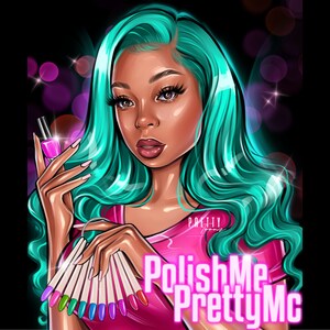 Nail Artist Logo Design, Nail Tech Custom Portrait from Photo, Cartoon Nail Artist Portrait Avatar, Custom Illustration Nail Salon Logo