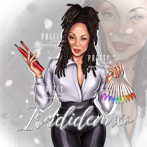 Diseño de logotipo de artista de uñas, retrato personalizado de técnico de uñas a partir de foto, avatar de retrato de artista de uñas de dibujos animados, logotipo de salón de uñas con ilustración personalizada