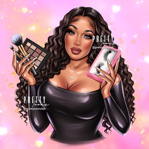 Custom Beauty Business Logo Design, Makeup Artist Hair Salon Nail or Lash Technician Custom Logo Portrait Avatar from Photo, Cartoon Logo