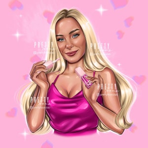 Benutzerdefiniertes Schönheits-Business-Logo-Design, Make-up-Künstler-Friseursalon-Nagel- oder Lash-Techniker-Benutzerdefiniertes Logo-Porträt-Avatar vom Foto, Karikatur-Logo