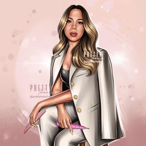 Diseño de logotipo de artista de uñas, retrato personalizado de técnico de uñas a partir de foto, avatar de retrato de artista de uñas de dibujos animados, logotipo de salón de uñas con ilustración personalizada