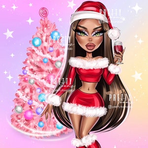 Doll Cartoon Business Portrait Logo, Custom Beauty Industry Logo Design, Small Business Makeup Artist Beauty Salon Lash Tech Portrait Logo