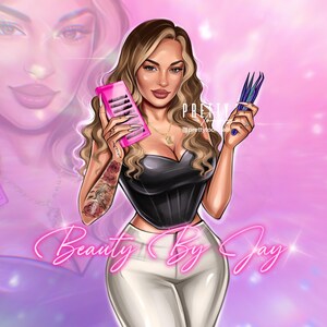 Wimpern Techniker Cartoon Portrait Logo, personalisierte Lash Künstler Karikatur Portrait Logo, individuelle Wimpern Techniker Visitenkarte Logo Art