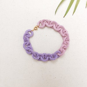 modern colourful chunky chain link bracelet