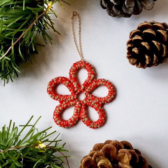 Custom Branded Christmas Flower Ornaments