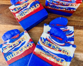 Bills Soap/716/ Game Day Artisan Soap/ Soap/ Buffalo Bills Inspired Soap/ Bills Mafia/ Blueberry Soap