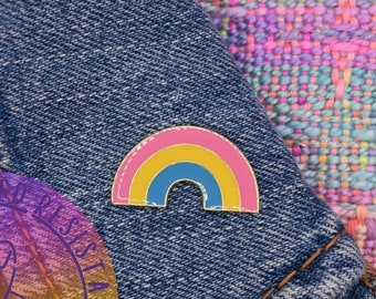 Pan Pride rainbow enamel pin