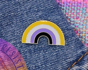 Nonbinary Pride Flag pin