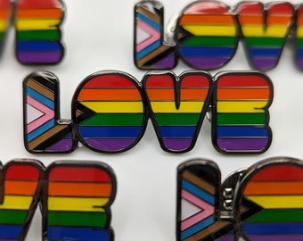 Pride LOVE pin- large