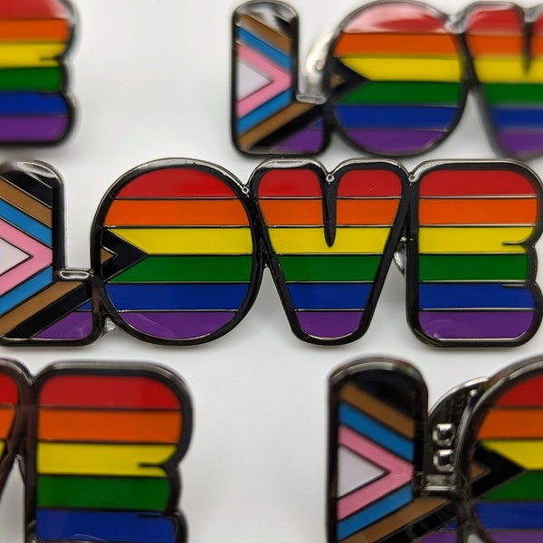 Pride LOVE pin- large