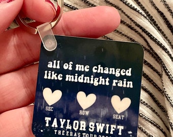 midnight rain Commemorative Keychain Taylor