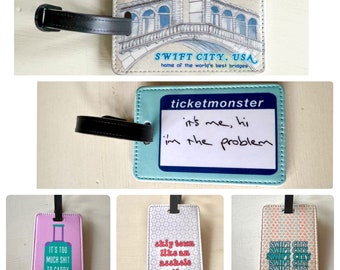 Swift City Taylor Luggage Tags Travel Accessory Phoebe Bridgers