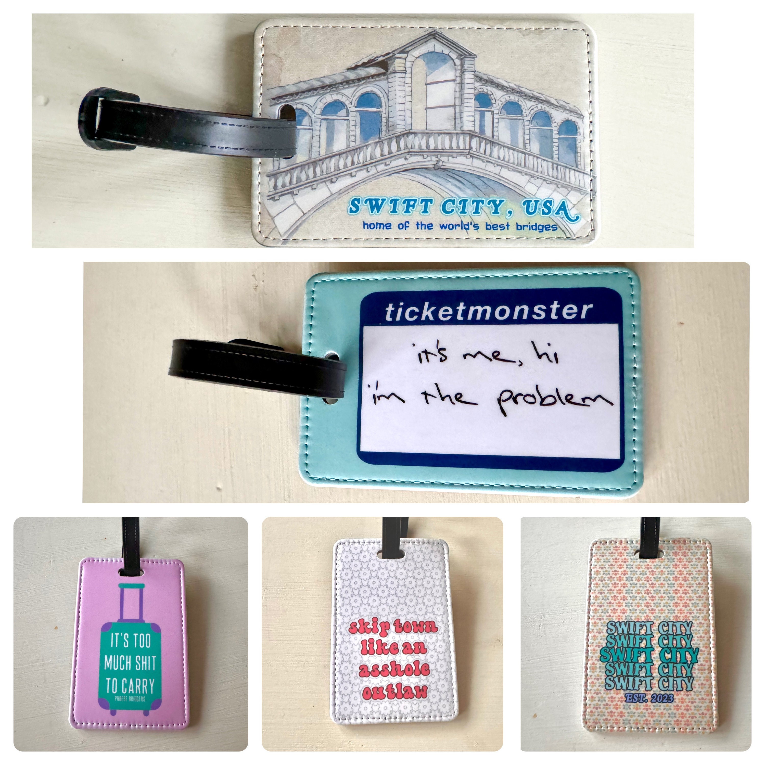 Swift City Taylor Luggage Tags Travel Accessory Phoebe