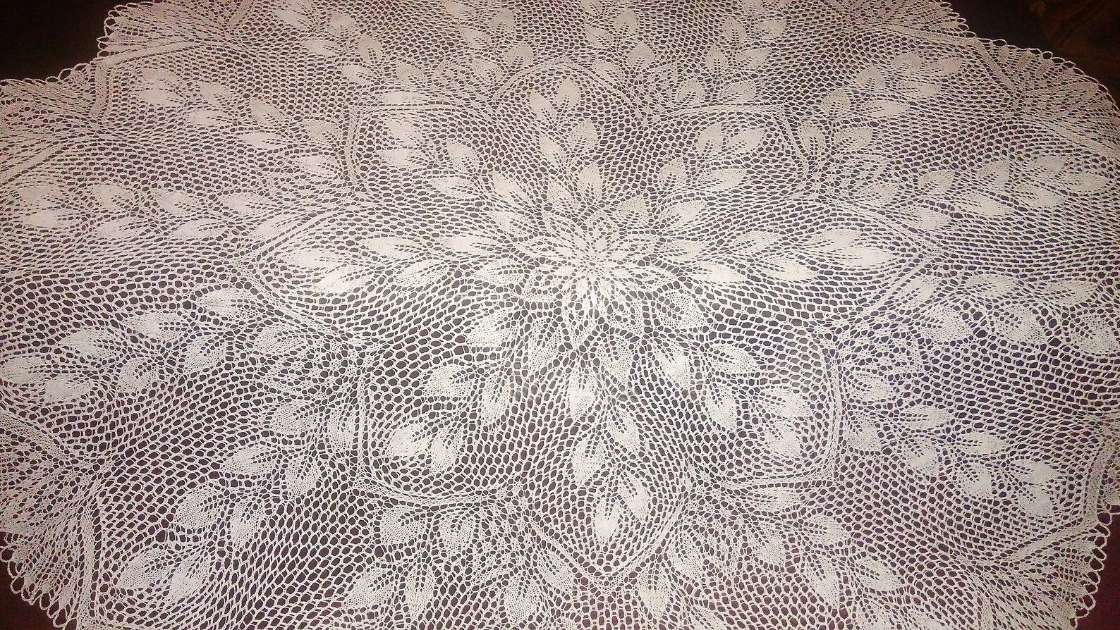 Hand Knit White Tablecloth 140 Cm / 55 Inches White Hand Etsy