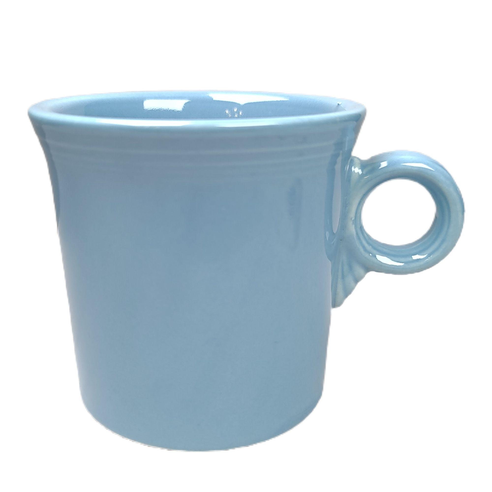 Vintage Fiestaware Mug Cup Blue Ring Handle Etsy