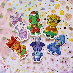 Kawaii Animal Stickers | Vinyl Laminated Die Cut | Waterproof | Stationery & Laptop Decals | Bunny Cat Bear Frog Bird Dog Stickers