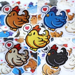 Stardew Valley Chicken Stickers: Die Cut Vinyl Decal