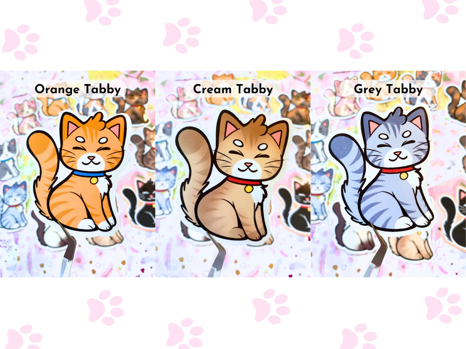 Cat Vinyl Waterproof Stickers | Die Cut Cute Laptop Water Bottle Decals ...