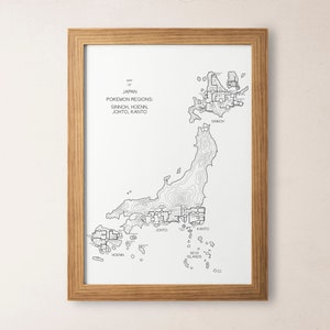 Pokemon Dekor, Gaming Poster, Pokemon Karte, Videospiel Poster, Vintage Pokemon Poster, Pokemon Starter, Sinnoh Johto