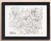 日本のポケモン地域マップポスター：カントー、ジョウト、シンオウ