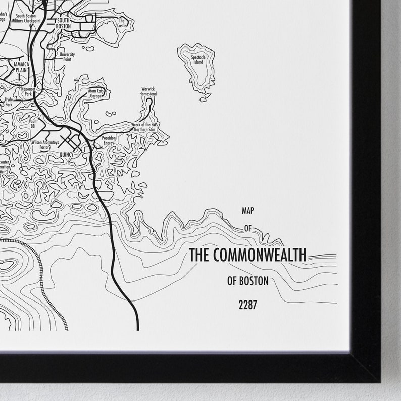 Fallout 4 Map Printable Digital Download Game Poster the | Etsy