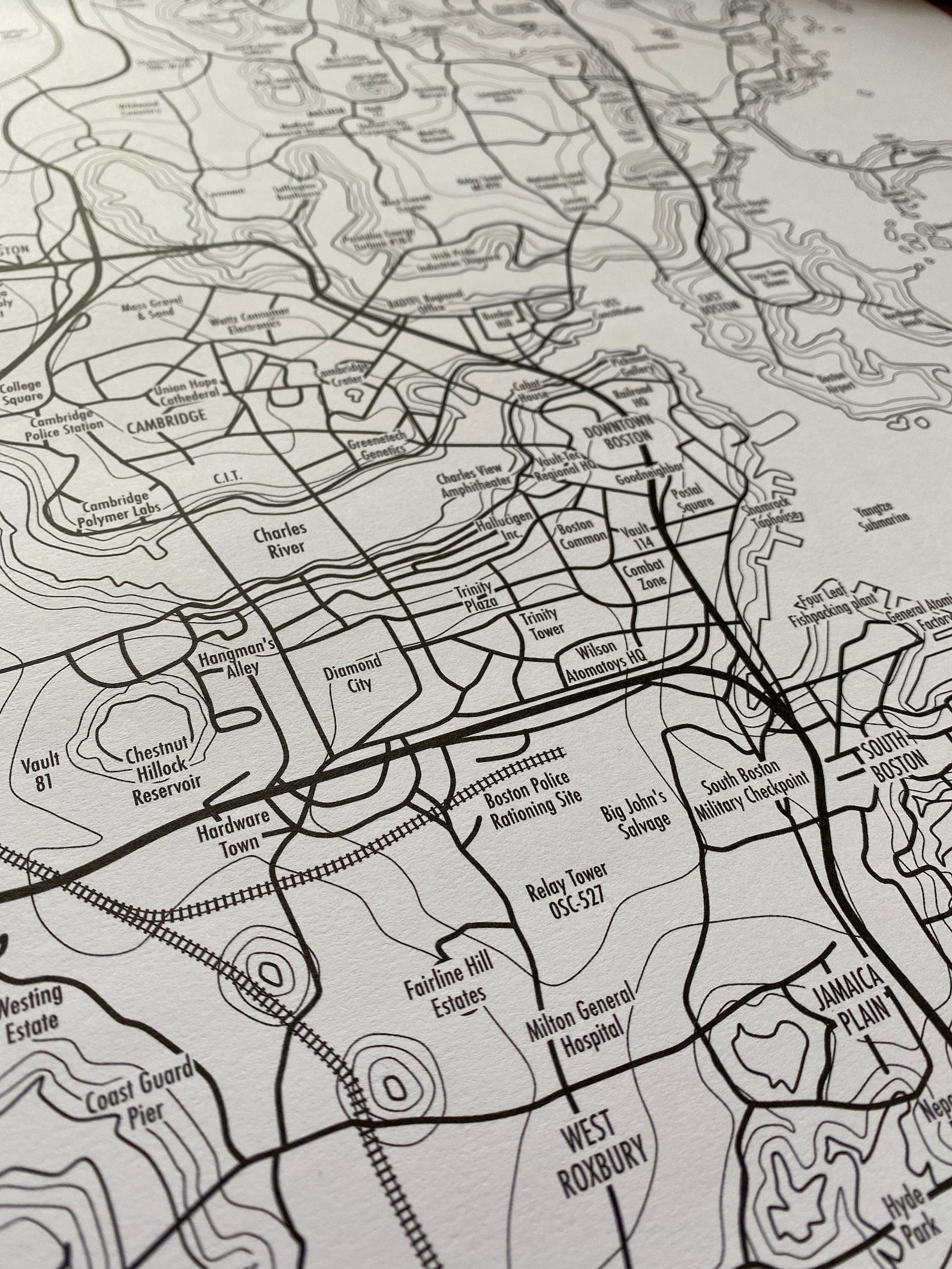 Fallout 4 Map Printable Digital Download Game Poster The Etsy
